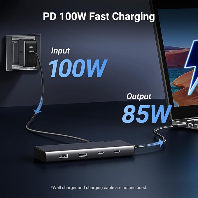 UGREEN 8 in 1 USB C Docking Station with Dual Monitor, 4K Triple Display USBC Hub with 2 HDMI, DP, 2 USB A&C 3.2 Ports, 100W PD, USB-C Dock Compatible for MacBook, Dell, HP, Lenovo, Surface etc