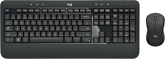 Logitech MK540 Advanced Wireless Keyboard and Mouse Combo for Windows, 2.4 GHz Unifying USB-Receiver, Multimedia Hotkeys, 3-Year Battery Life, for PC, Laptop