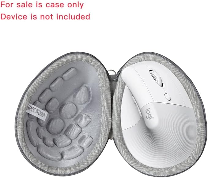 Adada Hard Travel Case for Logitech Lift Vertical Ergonomic Mouse (Gray)