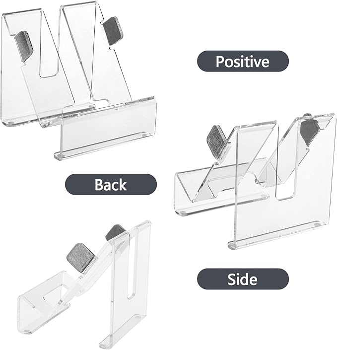 Acrylic Mouse Holder Stand, Desktop Vertical Mount Stand Base for Wired and Wireless Mouse, Universal Computer Mouse Display Stand PC Gaming Mouse Organizer Holder - Clear