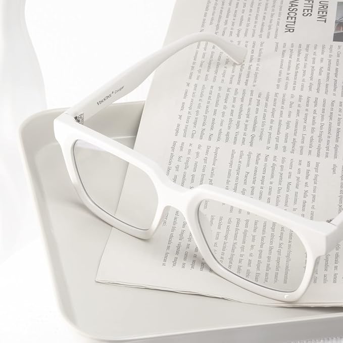 VISOONE Rectangle TR90 Blue Light Blocking Glasses Computer Eyewear with Preppy Look for Women and Men Cougar