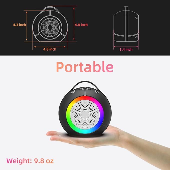 USB Computer Speakers for Desktop PC | Portable Plug-N-Play Laptop Speakers with Dynamic RGB Light, Ultra-Clear Sound, Loud Volume, Deep Bass, Touch Control, Compatible with Windows, macOS, ChromeOS