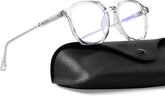 Blue Light Glasses for Men Women, 99% Blue Light Blocker, UV Protection. Ideal for Computer Use, Gaming, Reading.