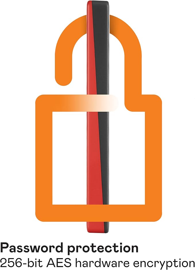 WD 2TB My Passport Portable External Hard Drive, Red - with Automatic Backup, 256Bit AES Hardware Encryption & Software Protection (Renewed)