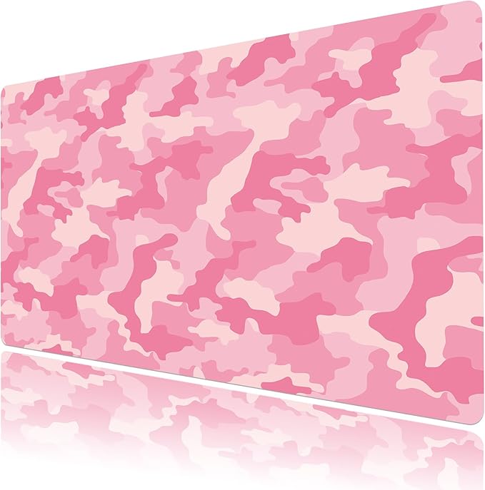 EOBTAIN Pink Mouse Pad Gaming,Retro Cute Large Desk Mat for Keyboard and Mouse,Girly Computer Mousepad XXL Extended Smooth Non-Slip Rubber Desk Protector Accessories for Office 31.5x15.7 Inch