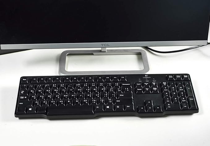 2PCS Thai Keyboard Stickers, Thai-English Keyboard Letters Replacement Sticker White Font on Black Background for Computer Laptop Notebook Desktop, Matte Vinyl Keyboard Alphabet Sticker