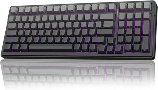AULA F99 Wireless Mechanical Keyboard,Gasket Structure Hot Swappable Custom Keyboard,RGB Backlit,Creamy Sound,Side Printed PBT Keycaps,2.4GHz/USB-C/BT5.0 Computer Gaming Keyboards