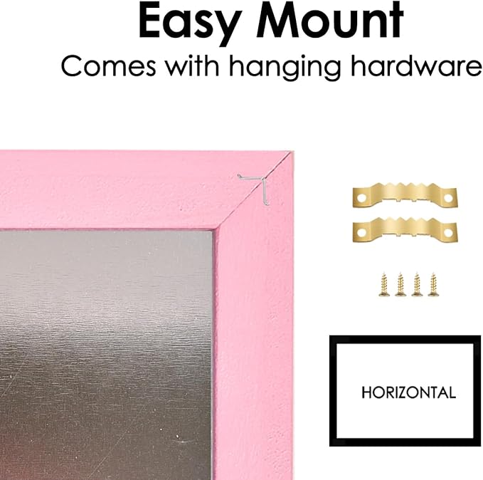 TORASO Dry Erase Monthly Calendar Board, Magnetic Whiteboard for Wall, Office/School/Home, Solid Wood Pink Frame Hanging Board 13"x 17"(YL-Pink-3343-B)