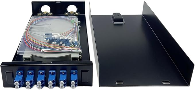 6 Port LC Duplex Singlemode Fiber Enclosure Compact Metal Wall or Rack Mount Box