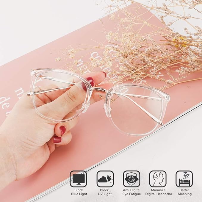 Cyxus 2 Pack Blue Light Glasses for Women, Anti Blue Light Eyeglasses for Woman Reduce Eye Fatigue Eyewear and Headaches