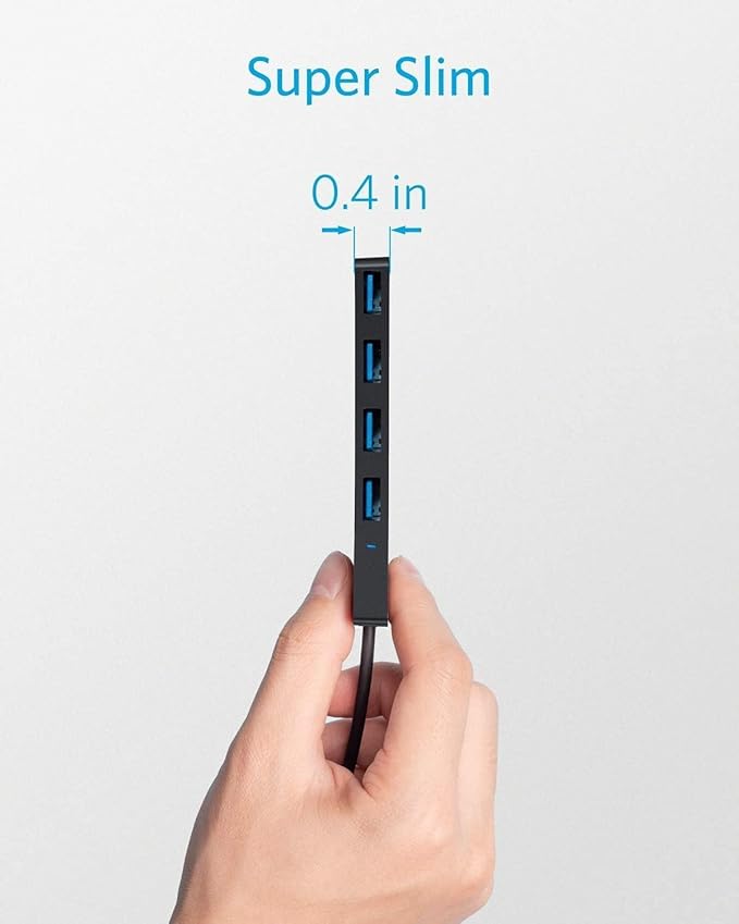 Anker 4-Port USB 3.0 Hub, Ultra-Slim Data USB Hub 2.4G Wireless Vertical Ergonomic Optical Mouse