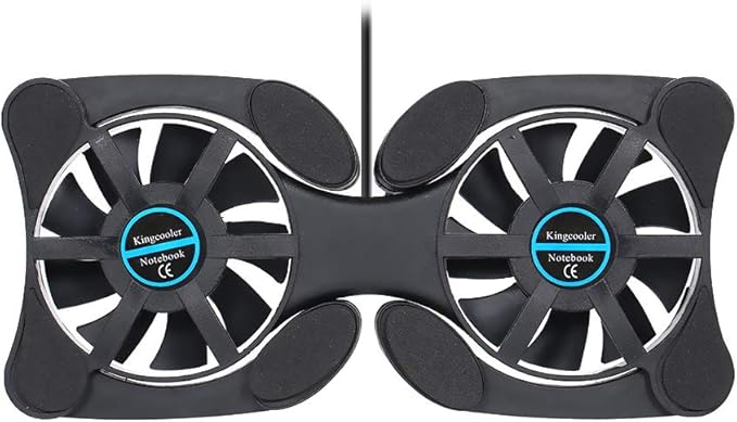 QUZHI Mini Portable Folding Foldable USB Dual Fan Cooler Cooling Pad for PC Laptop Notebook 7