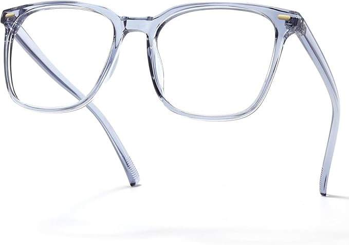 Oversized Square Blue Light Blocking Glasses for Women Men, Anti-Fatigue Computer Monitor Glasses Reduce Eye Strain