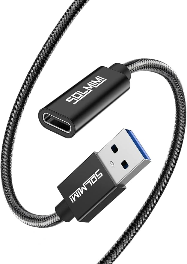 USB-C to USB 3.0 Adapter (20cm), USBC Female to USB Male Adapter, USB-A to USBC Convertor Compatible with iPad 2018,Samsung Galaxy Note 10 S21 S20 S20+ 20+ Ultra(Net Cord Length 15cm)