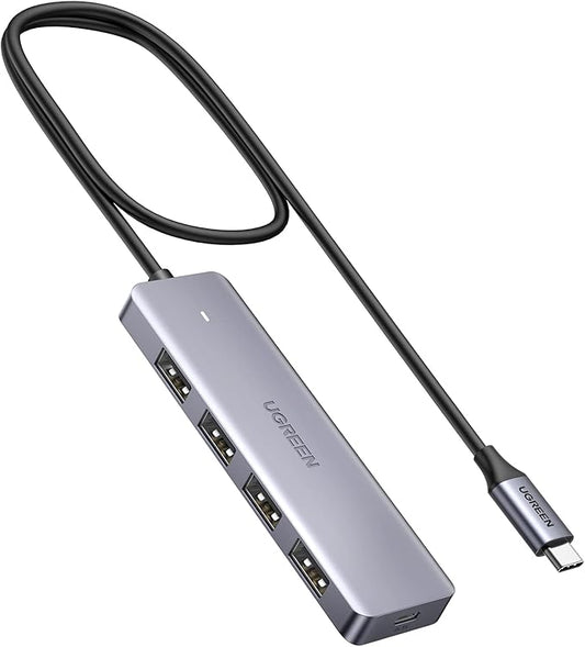 UGREEN USB C Hub - 4 Port USB 3.0 Powered Splitter for Laptops, MacBooks, iPads, Chromebooks, iPhones, Galaxy S23 & More, 2FT