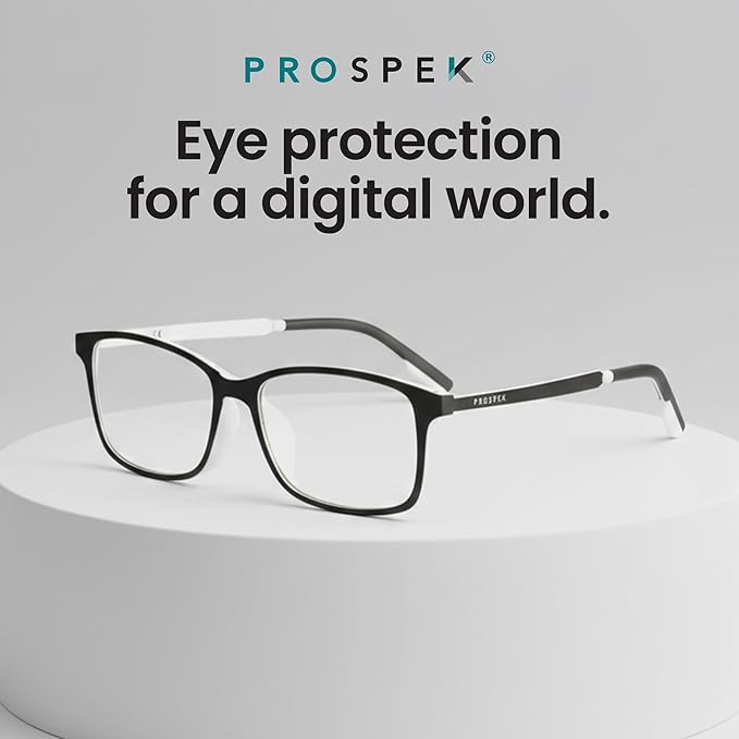 Prospek Blue Light Glasses Reading for Men and Women, For Computer Use, Blue Light Protection, Clear Lens 0 to +3.0 Diopters