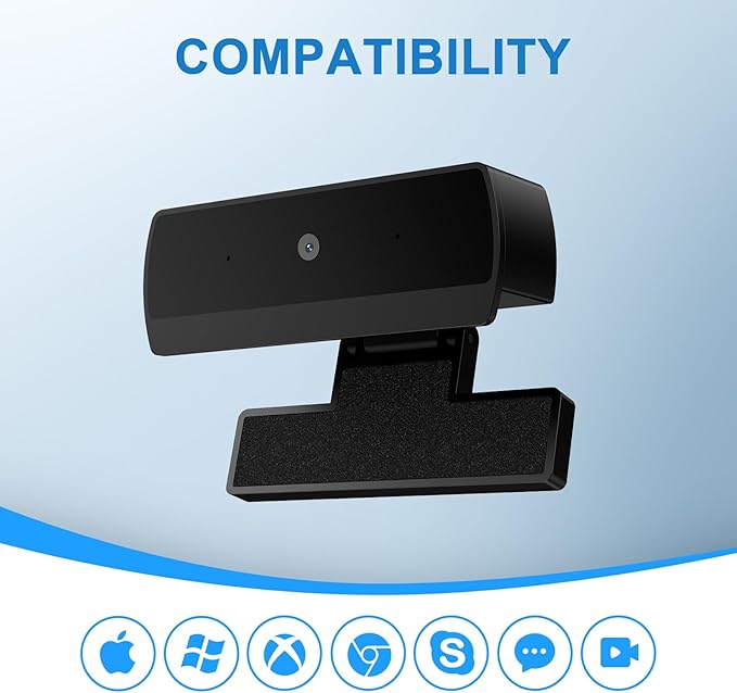 1080P Webcam with Microphone, Full HD Web Camera for Desktop Computer and Laptop USB Computer Camera for PC Pro Streaming Webcam for Zoom/Skype/Teams, Plug and Play PC for Windows &Mac