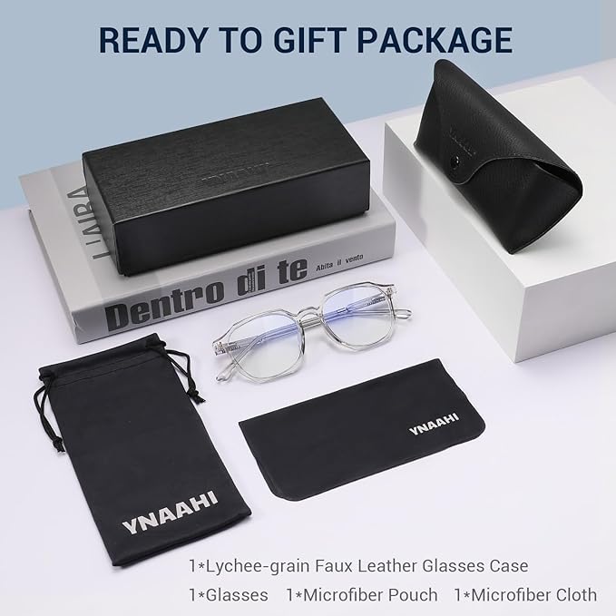 Blue Light Glasses for Men Women, 99% Blue Light Blocker, UV Protection. Ideal for Computer Use, Gaming, Reading.