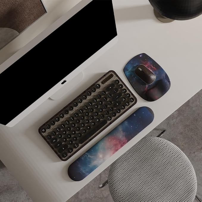 ErgoFlow Gel Wrist Rest Mouse Pad-Ergonomic Cushion for Desk, Cute Aesthetic Computer Decor for Women,Small Mousepad Mat&Laptop Pads-Office,Home Wireless Support&Ergo Accessories (08Nebula)