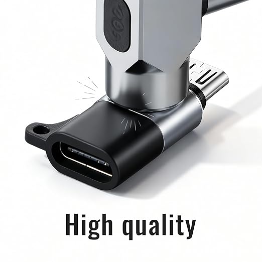 6 Pack Micro USB to USB C Adapter, Type C Female to Micro USBs Male Converter Connector Support Charge Data Sync, TypeC Micros USBs Adapter Micros Male Convert Connector, Black