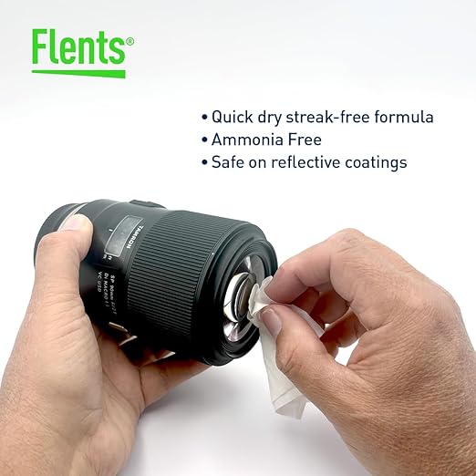 Flents Lens Wipes, Wipe 'N Clear Basic, 400 Count, Pre-Moistened, Streak-Free, Safe for Glasses, Sunglasses, Gentle Cleaning, Clear Vision, Streak-Free, Individually Wrapped for Travel & Convenience