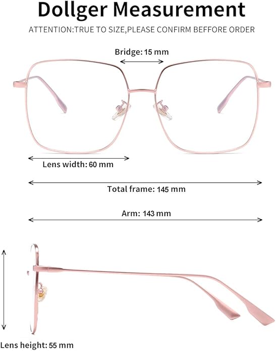 Dollger Blue Light Blocking Glasses women Anti Glare UV Filter Computer Gaming Glasses Retro matal square Eyeglasses Frame