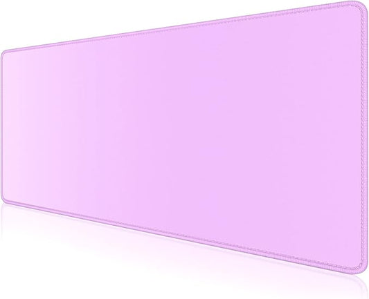 Dapesuom Large Gaming Mouse Pad, Extended Mouse Mat with Stitched Edges, Full Size Keyboard Pad with Non-Slip Base, Big XXL Computer Desk Mats for Gamer, Laptop, Office, 35.5 x 15.7in, Vanilla Purple