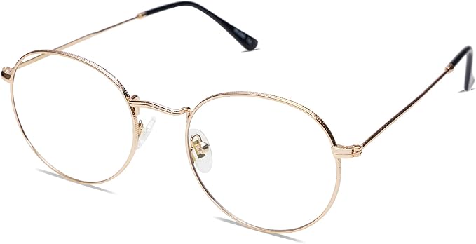 SOJOS Blue Light Blocking Computer Glasses Round Eyewear Anti Blue Light Lens Preppy Chic SJ5024B