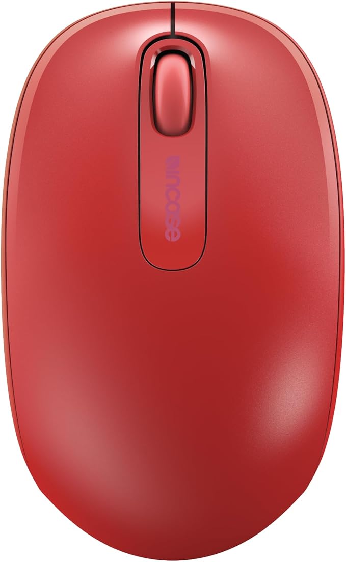 Incase Wireless Mobile Mouse 1850 – Designed by Microsoft – Compact, Comfortable, Right/Left Hand Use, 6-Month Battery Life, Nano Transceiver, Works with Mac/Windows 8/10/11 (Flame Red)