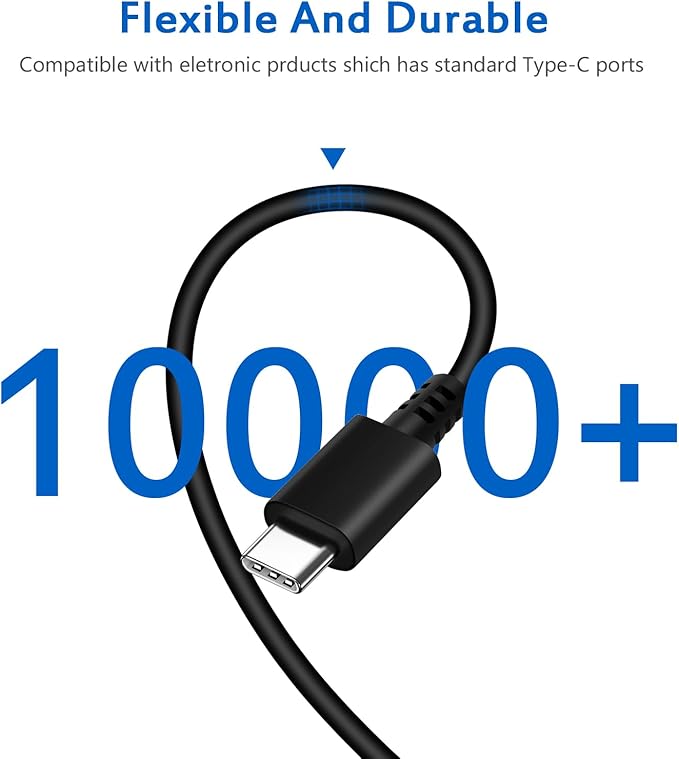 Chromebook Charger USB C Laptop Charger Compatible with HP, Lenovo, Dell, Acer, Asus, Samsung, Google Type C 45W Universal Power Adapter
