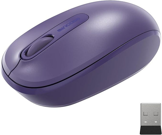 Incase Wireless Mobile Mouse 1850 – Designed by Microsoft – Compact, Comfortable, Right/Left Hand Use, 6-Month Battery Life, Nano Transceiver, Works with Mac/Windows 8/10/11 (Purple)