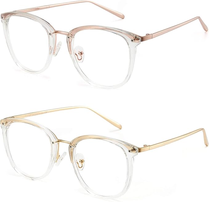 Cyxus 2 Pack Blue Light Glasses for Women, Blue Light Blocking Eyeglasses for Woman Anti Eye Strain Computer Glasses