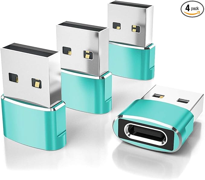 Elebase for Apple Watch Ultra 3 Adapter,USB to USB C Adaptor 4 Pack,Type C Female to A Male Charger Converter for iWatch Series 8 7,iPhone 17 16 15 14 Pro Plus Max,Airpods 4,iPad 9 10 Air 5 Mini 6 7 8