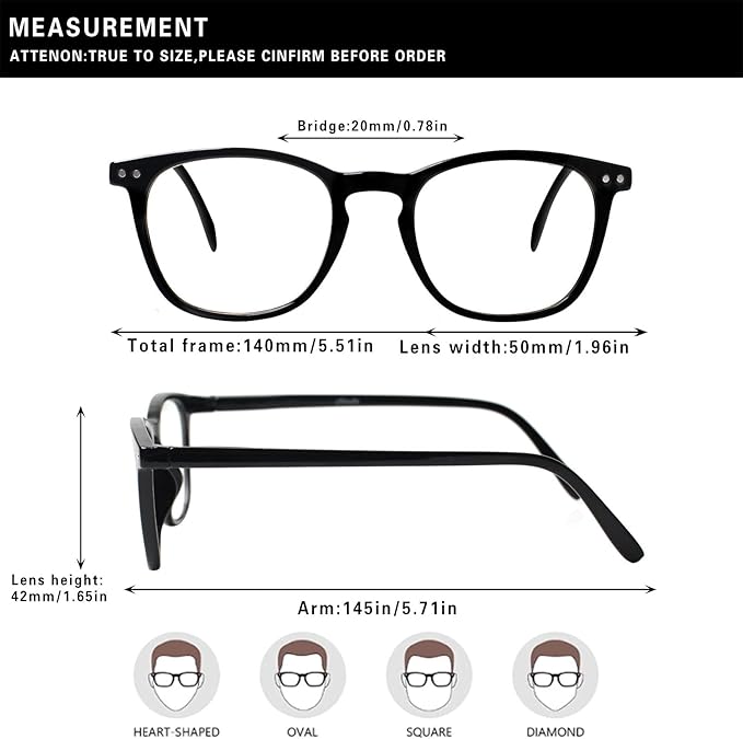 Henotin 3-Pack Blue Light Blocking Reading Glasses,Spring Hinge Computer Readers for Men Women,Anti UV Ray Filter Eyeglasses (3 Mixed Color, 0.0)
