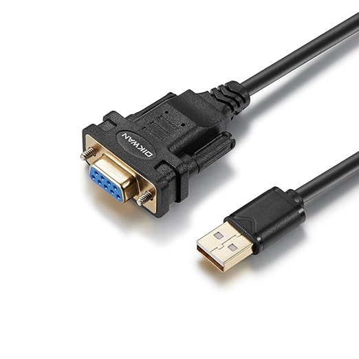 USB to RS232 DB9 Serial Cable Female Converter Adapter with FTDI Chipset for Windows 11,10, 8.1, 8, 7, Vista, XP, 2000, Linux and Mac OS X 10.6 (10ft)