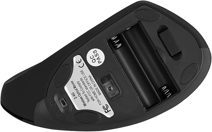 Goshyda 2.4GHz Ergonomic Vertical Gaming Mouse, High Control, and Feeling, Long Time Use with 800 1200 1600 DPI, 10m Distance (Black)