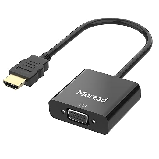 HDMI to VGA with Audio, Gold-Plated Active HDMI to VGA Adapter (Male to Female) with Micro USB Power Cable & 3.5mm Audio Cable for PS4, MacBook Pro, Mac mini, Apple TV and More - Black