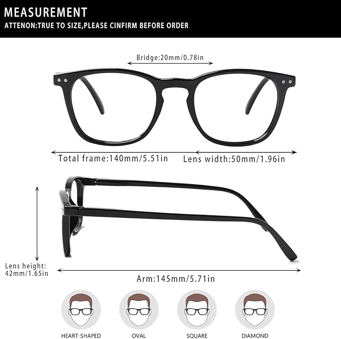 Henotin 3 Pack Blue Light Blocking Reading Glasses,Spring Hinge Computer Readers for Men Women,Anti UV Ray Filter Eyeglasses (3 Pairs, 0.00)