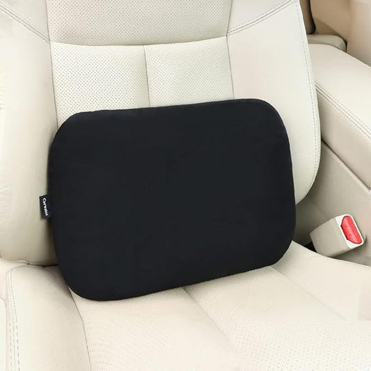 Emulsion Lumbar Support Pillow for Car Driving Seat Relax Soft Lower Back Support Home Office Chair Cushion Desk Accessories Waist Pain Relief Black