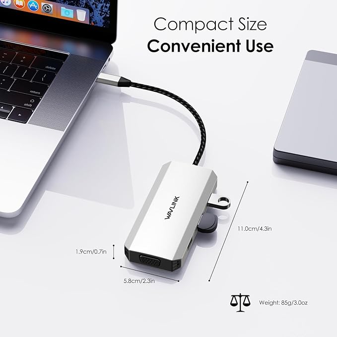 USB C Docking Station, Docking Station Quad Monitors with Dual HDMI,DP,VGA,3* USB-A2.0 for Wireless Device,Compatible with Lenovo, HP, Dell, Windows System Computer