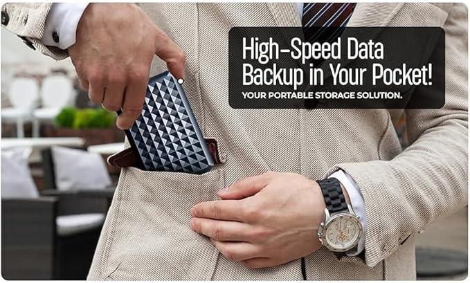500GB Portable External Hard Drive USB 3.0/Type-C – Slim High-Speed HDD for Backup, Storage, Gaming – Compatible with PC, Mac, Laptop, PS4, PS5, Xbox, Windows, MacBook, Smart TV (500 GB)