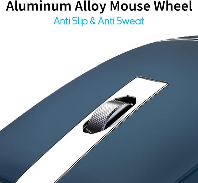 ACOZYKITTEN Arc Bluetooth Mouse, Ultra-Slim Rechargeable Rotating Wireless Curved Mice, Dual Mode (BT5.0/3.0+2.4G), Portable Travel Mouse for Laptop, PC, Mac, iPad, Tablet, Chromebook - Cobalt Blue