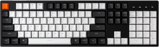 Keychron C2 Full Size Wired Mechanical Keyboard for Mac, Hot-swappable, Gateron G Pro Red Switch, White Backlight, 104 Keys ABS keycaps Gaming Keyboard for Windows,Type-C Braid Cable
