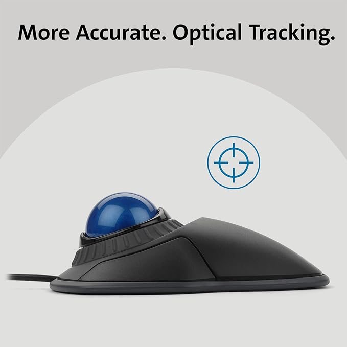 Kensington Orbit Trackball Mouse with Scroll Ring (K72337US), 4 1/2X5 1/2X2"