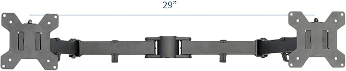 VIVO Black Fully Adjustable Dual Monitor Arm for Desk Mount Stand, Double Monitor Arm for 2 Screens up to 27 inches, PT-SD-AM02A