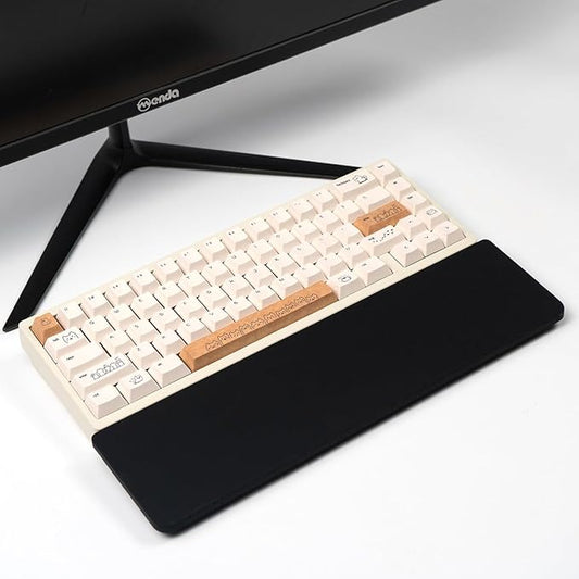 Ergonomic 70% Keyboard Wrist Rest-12.8" Silicone Non-Slip Keyboard Hand Rest, Relief of Hand Pain(Black)