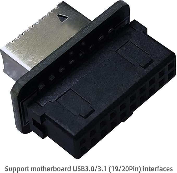 USB 3.2 Gen 1 to USB 3.2 Gen 2 Header Adapter Front Panel Connector Motherboard 19Pin USB 3.0 to Type-E/USB C