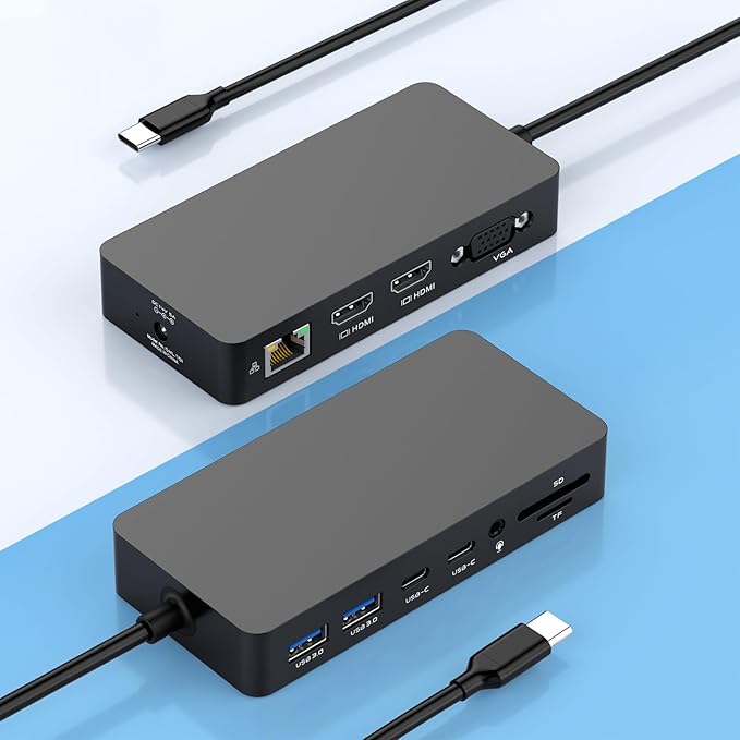 New Thunderbolt 4 Dock Triple Displays Dual HDMI+VGA Compatible with Surface Pro 12/11/10/9/8/X/7+/7, Surface Laptop 7/6/5/4/3, Surface Go 4/3/2/1, Surface Laptop Go 3/2/1, Surface Book 3/2