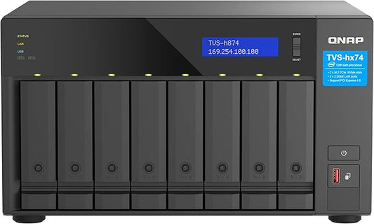 QNAP TVS-h874-i5-32G Intel Core i5 Processor, 32 GB RAM, PCIe Gen 4 expandability NAS for virtualization applications