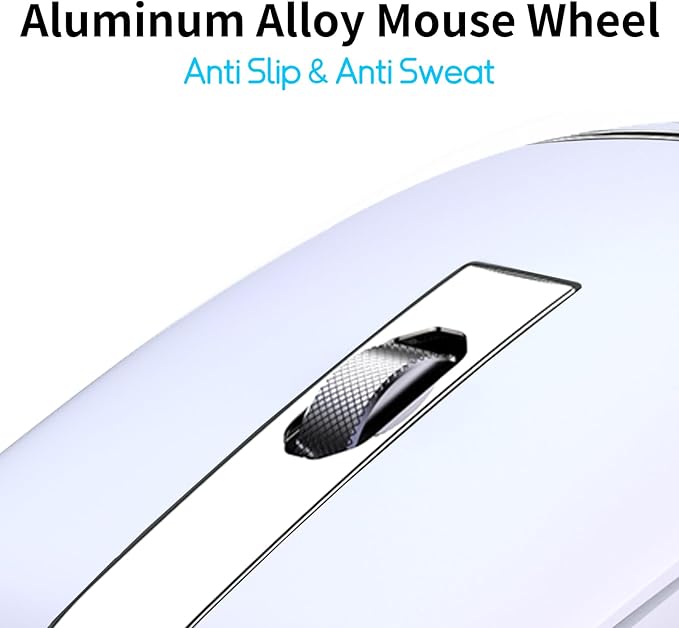 ACOZYKITTEN Arc Bluetooth Mouse, Ultra-Slim Rechargeable Rotating Wireless Curved Mice, Dual Mode (BT5.0/3.0+2.4G), Portable Travel Mouse for Laptop, PC, Mac, iPad, Tablet, Chromebook - Lilac Purple